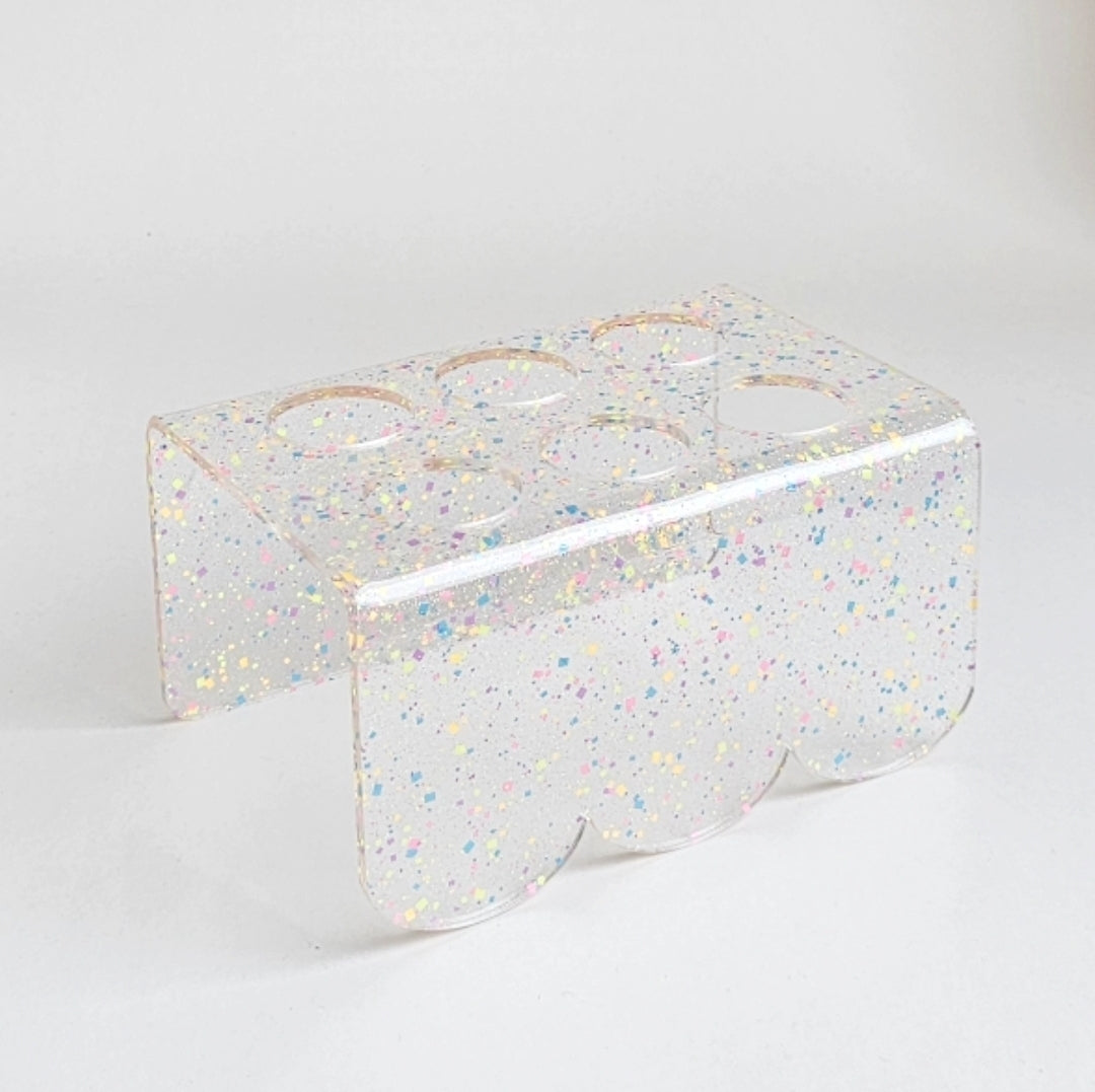 Expositor de Cones em Acrílico 3x3 Cavidades Glitter