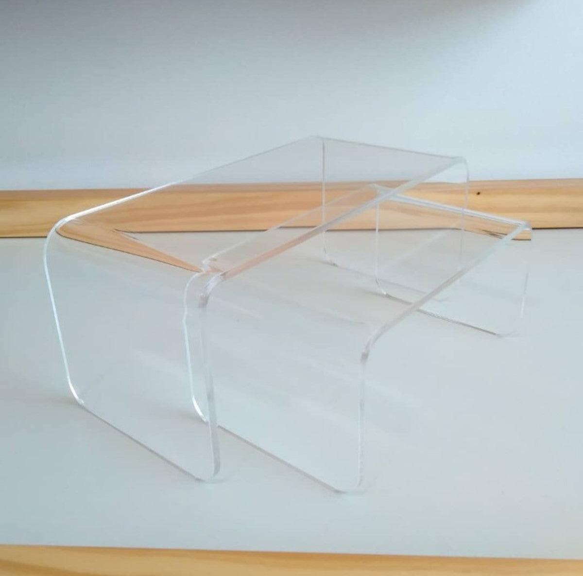 Suporte Duo Altura em Acrílico Transparente