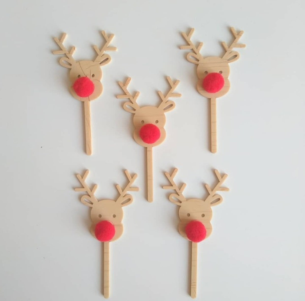 Kit Natal Topo de Doces Rena Pompom - 5 unidades