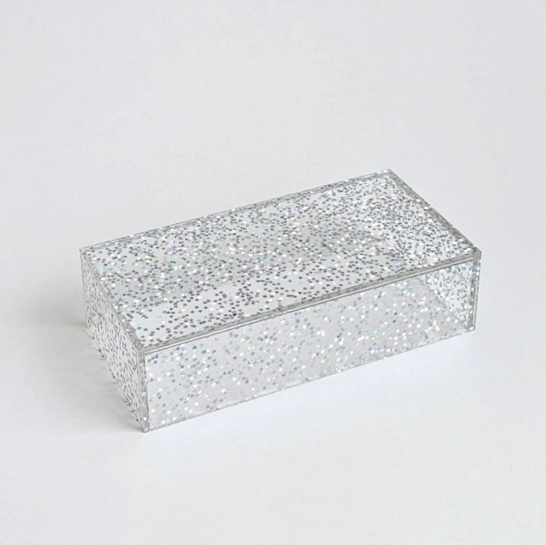 Suporte Bandeja Altura em Acrílico Glitter 20x10x5cm