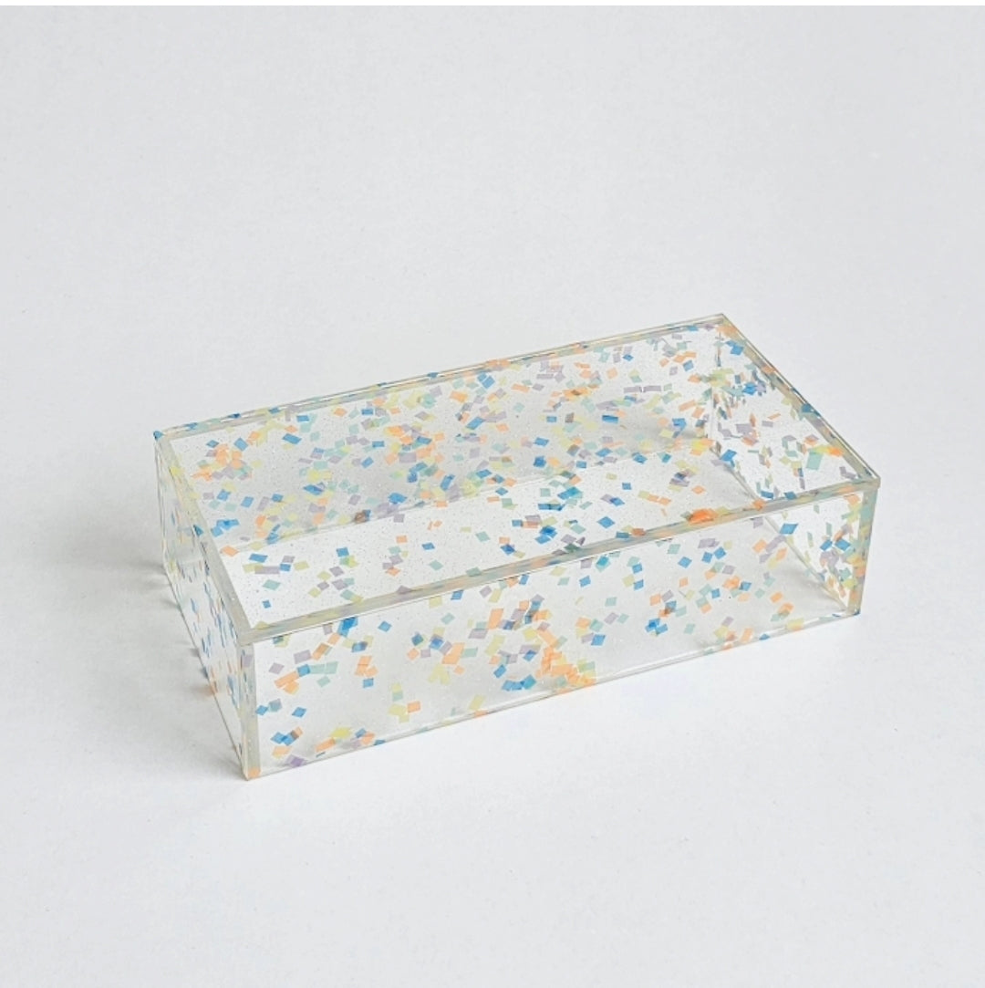 Suporte Bandeja Altura em Acrílico Glitter 20x10x5cm