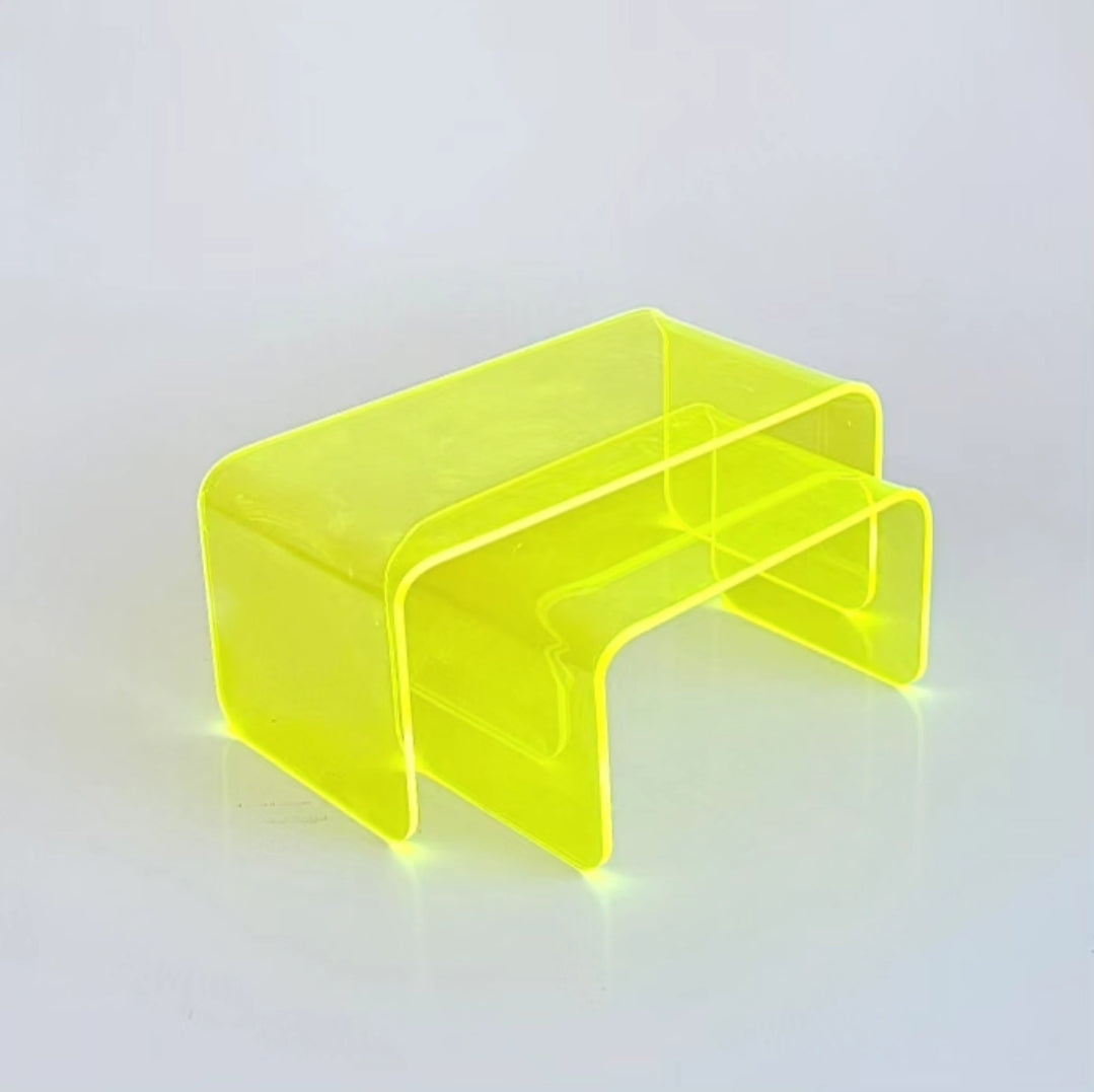 Suporte Duo Altura em Acrílico Transparente