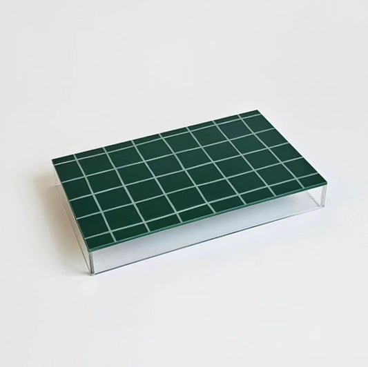 Suporte Bandeja Altura em Acrílico Grid 25x15x3cm