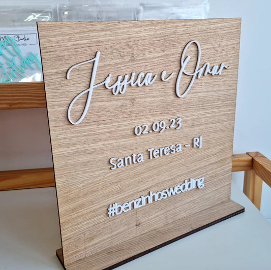 Placa Personalizada Recepção de Casamento