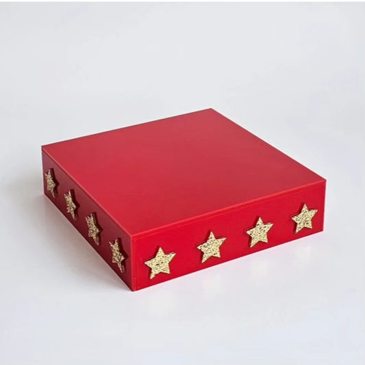 Suporte-Bandeja-Estrelas-Altura-em-Acrílico-Liso-20-20-5-cm-vermelho