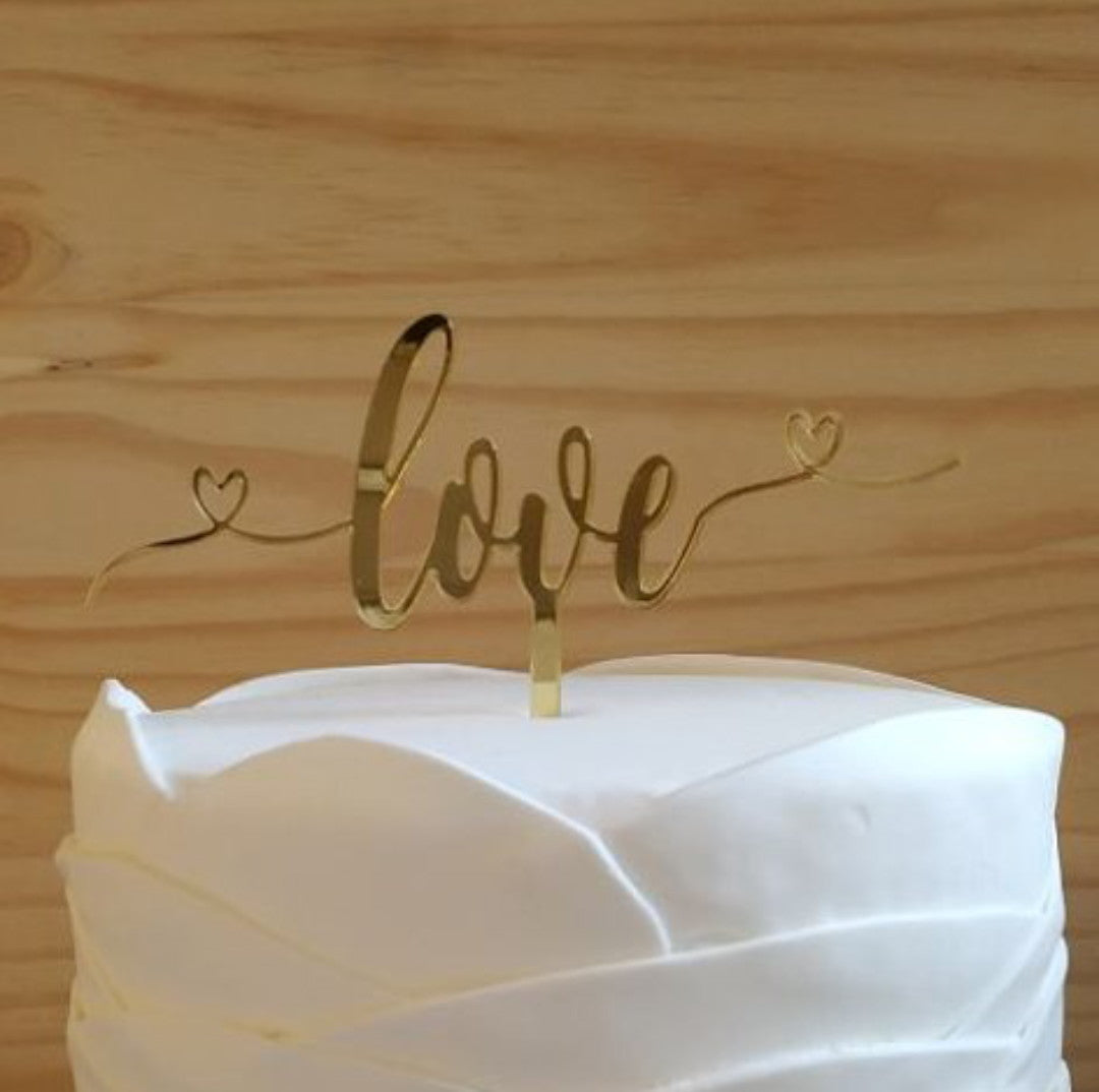 Cake Topper em Acrílico Love