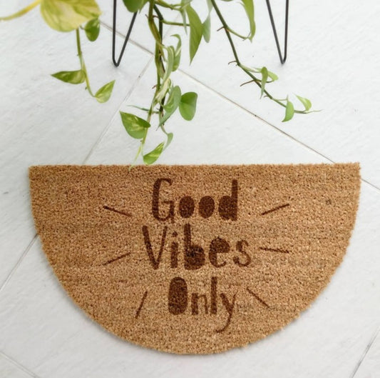 Capacho Fibra de Coco Good Vibes 60x33cm