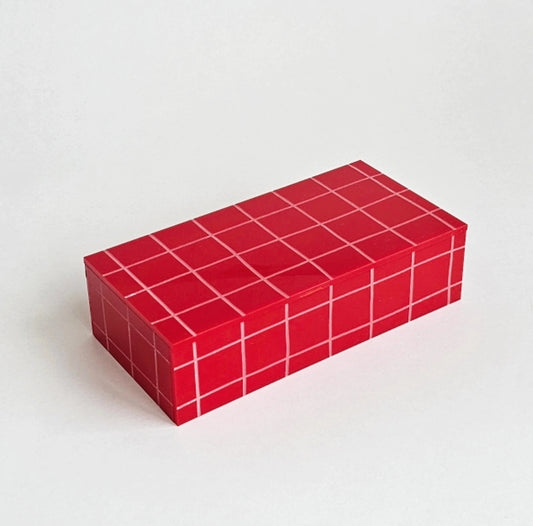 Suporte Bandeja Altura em Acrílico Grid Color 20x10x5cm