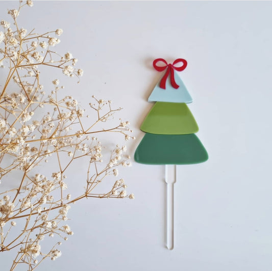 Topo de Bolo Árvore de Natal 3 cores